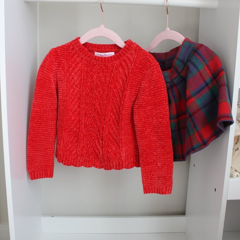 Sweater and plaid skirt set for toddler girl